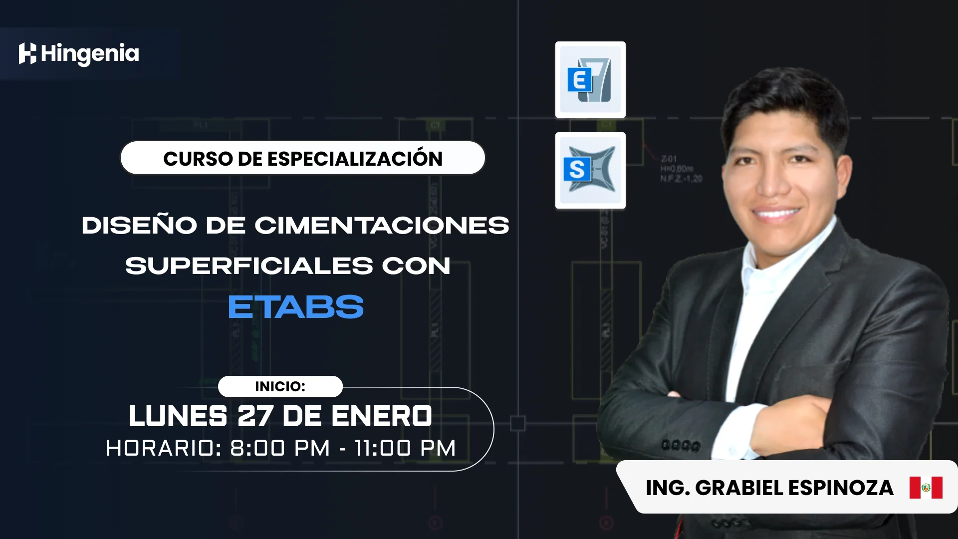 DISEÑO DE CIMENTACIONES SUPERFICIALES CON ETABS – Enero 2025