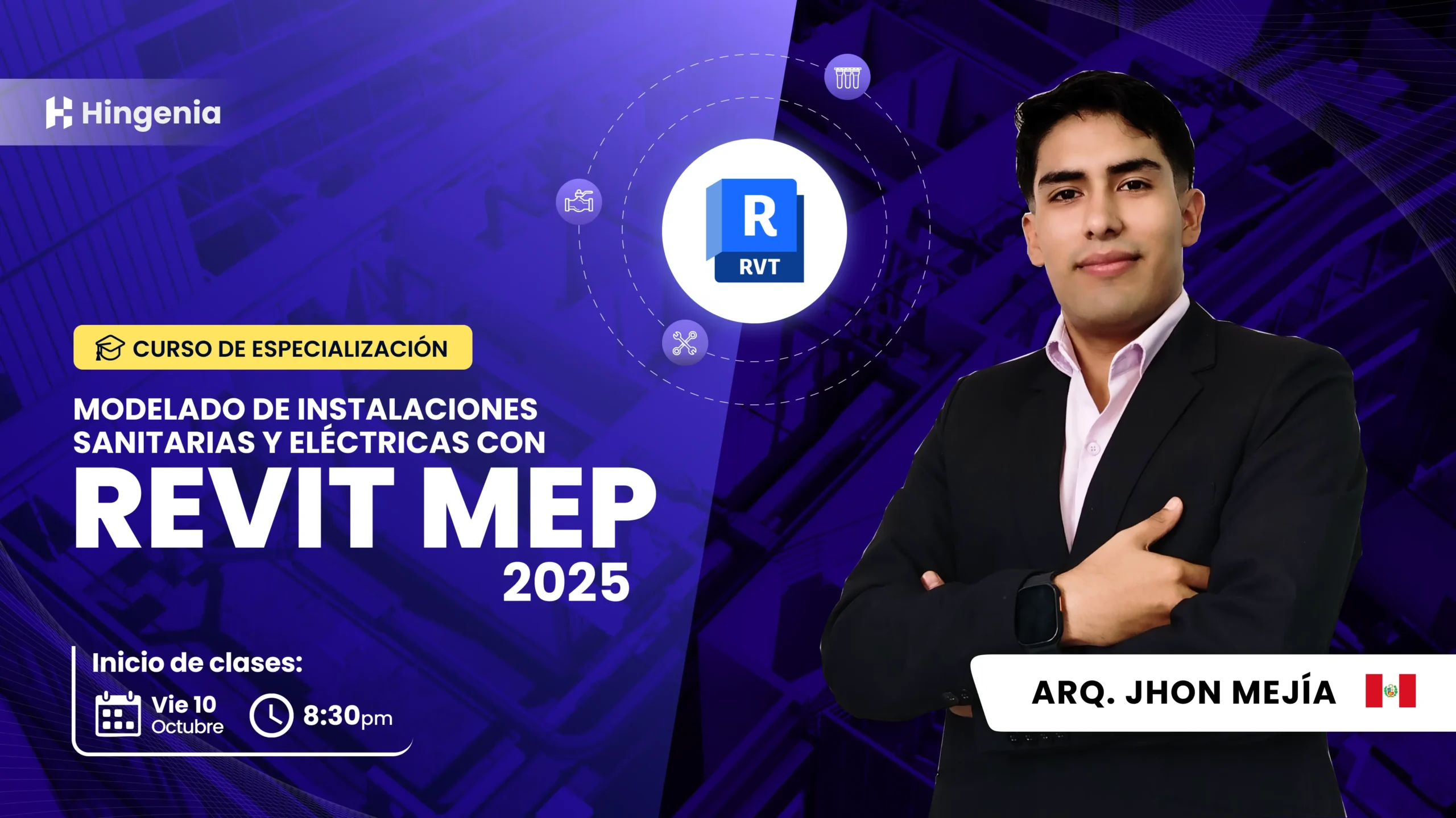 [101025] Modelado de Instalaciones Sanitarias y Eléctricas con Revit MEP 2025